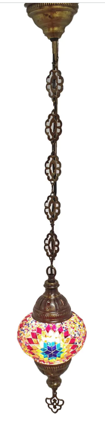 Turkish Mosaic Pendant Lamps Single Chain